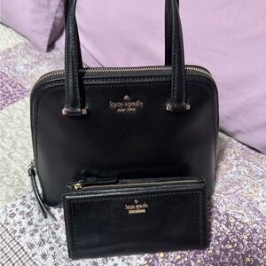 Kate Spade Elegant Black Satchel and Wallet